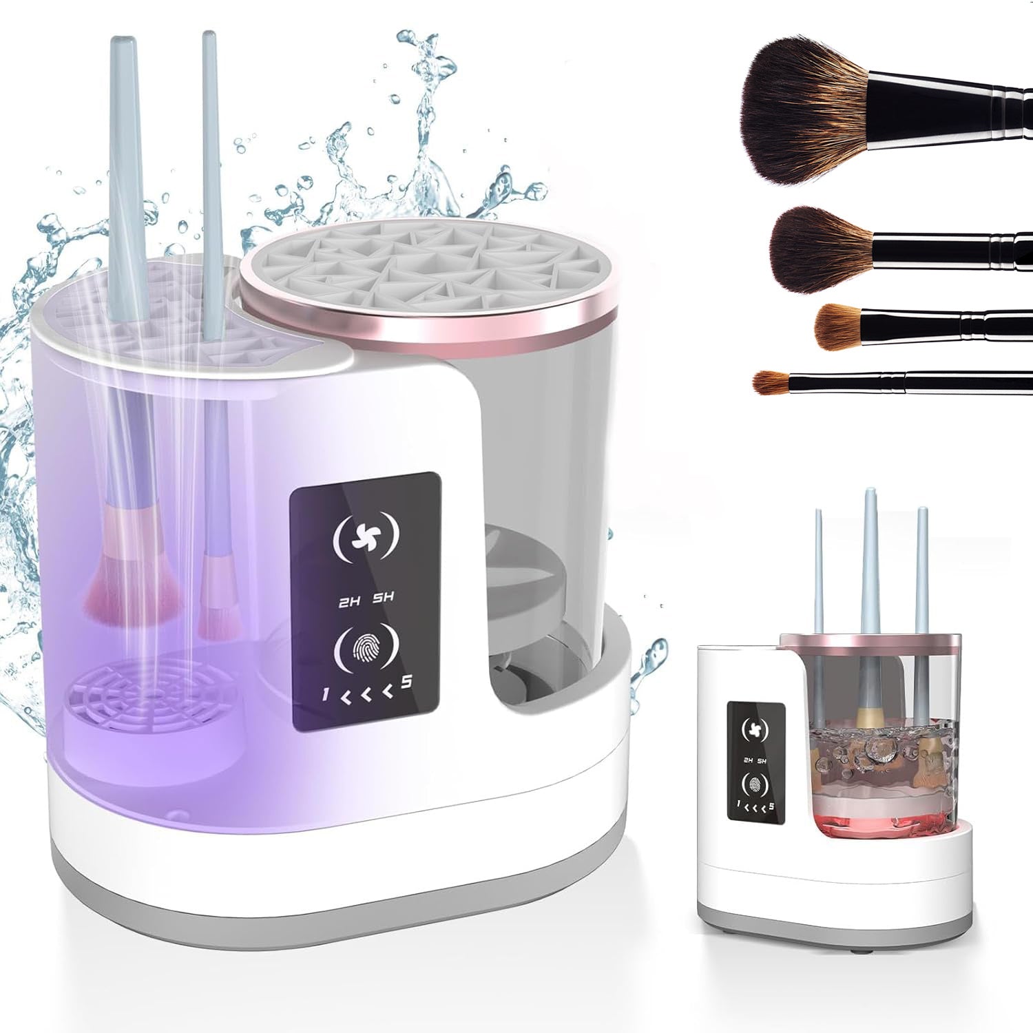 Nettoyant électrique pour pinceaux de maquillage Brosses de maquillage rechargeablesNettoyant électrique pour pinceaux de maquillage Brosses de maquillage rechargeables Outil de nettoyage Brosse de maquillage automatique Dispositif de support de nettoyage
