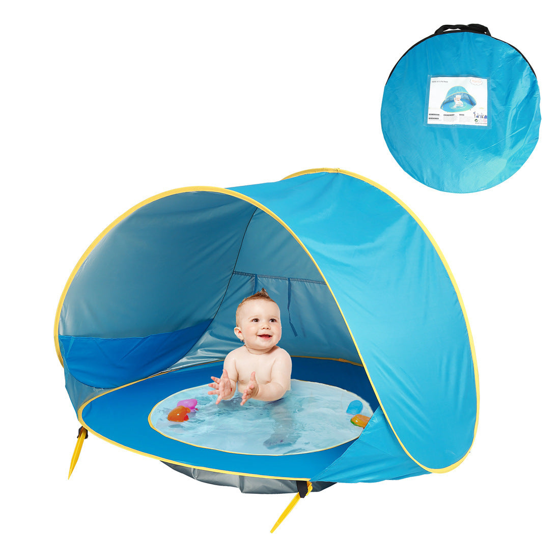 Tente de plage pour bébé Piscine d’ombrage portable Protection UV Abri solaire pour nourriTente de plage pour bébé Piscine d'ombrage portable Protection UV Abri solaire pour nourrissons Jouets d'extérieur Piscine pour enfants Tente de maison de jeu Jouets