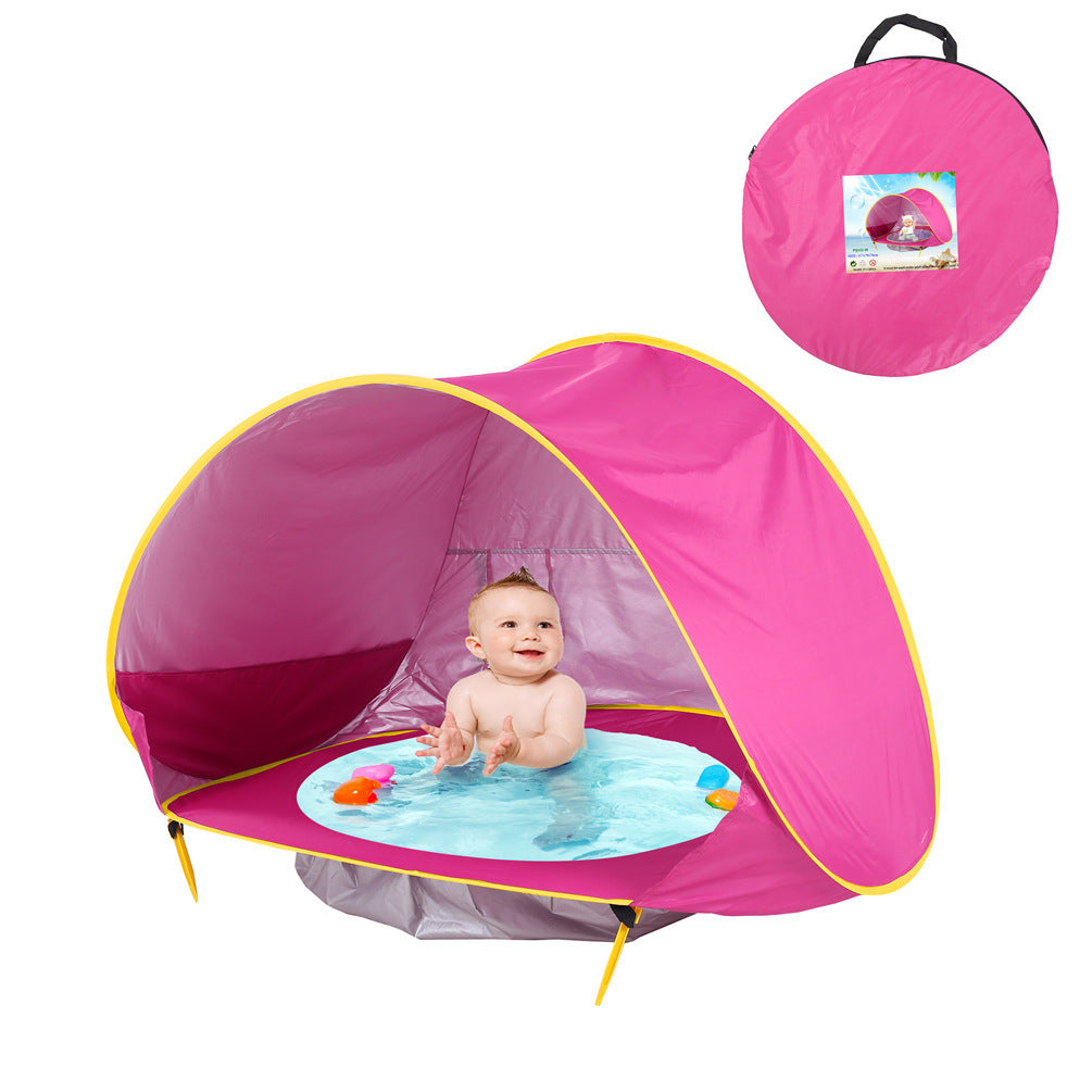 Tente de plage pour bébé Piscine d’ombrage portable Protection UV Abri solaire pour nourriTente de plage pour bébé Piscine d'ombrage portable Protection UV Abri solaire pour nourrissons Jouets d'extérieur Piscine pour enfants Tente de maison de jeu Jouets