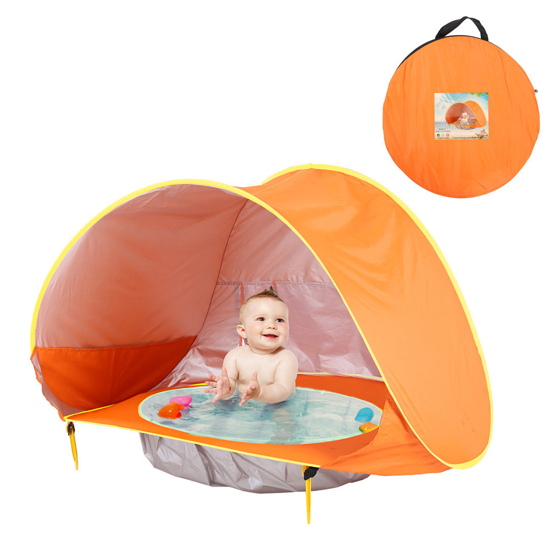 Tente de plage pour bébé Piscine d’ombrage portable Protection UV Abri solaire pour nourriTente de plage pour bébé Piscine d'ombrage portable Protection UV Abri solaire pour nourrissons Jouets d'extérieur Piscine pour enfants Tente de maison de jeu Jouets