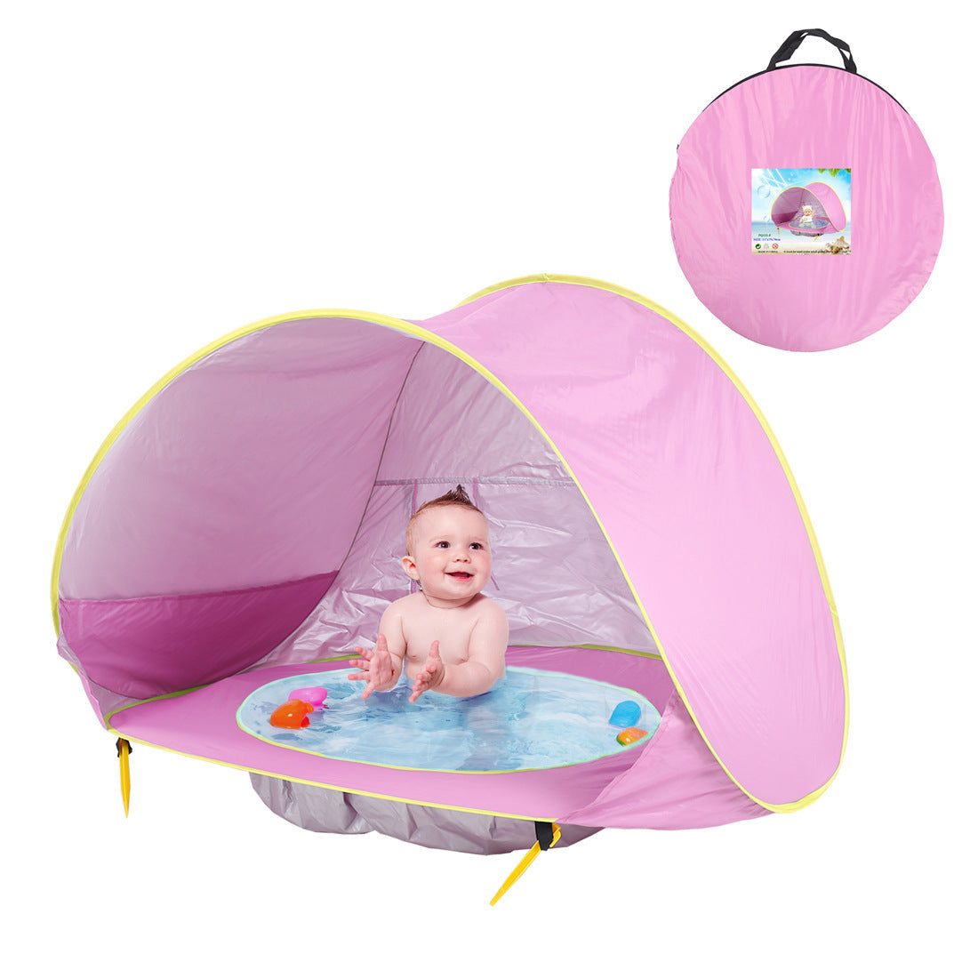 Tente de plage pour bébé Piscine d’ombrage portable Protection UV Abri solaire pour nourriTente de plage pour bébé Piscine d'ombrage portable Protection UV Abri solaire pour nourrissons Jouets d'extérieur Piscine pour enfants Tente de maison de jeu Jouets