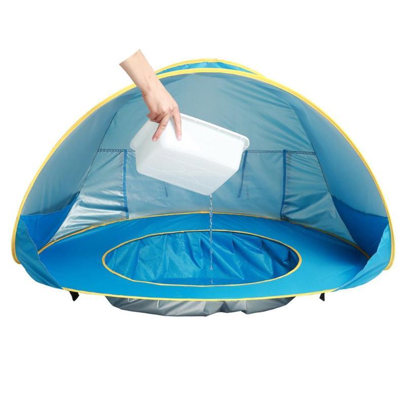 Tente de plage pour bébé Piscine d’ombrage portable Protection UV Abri solaire pour nourriTente de plage pour bébé Piscine d'ombrage portable Protection UV Abri solaire pour nourrissons Jouets d'extérieur Piscine pour enfants Tente de maison de jeu Jouets