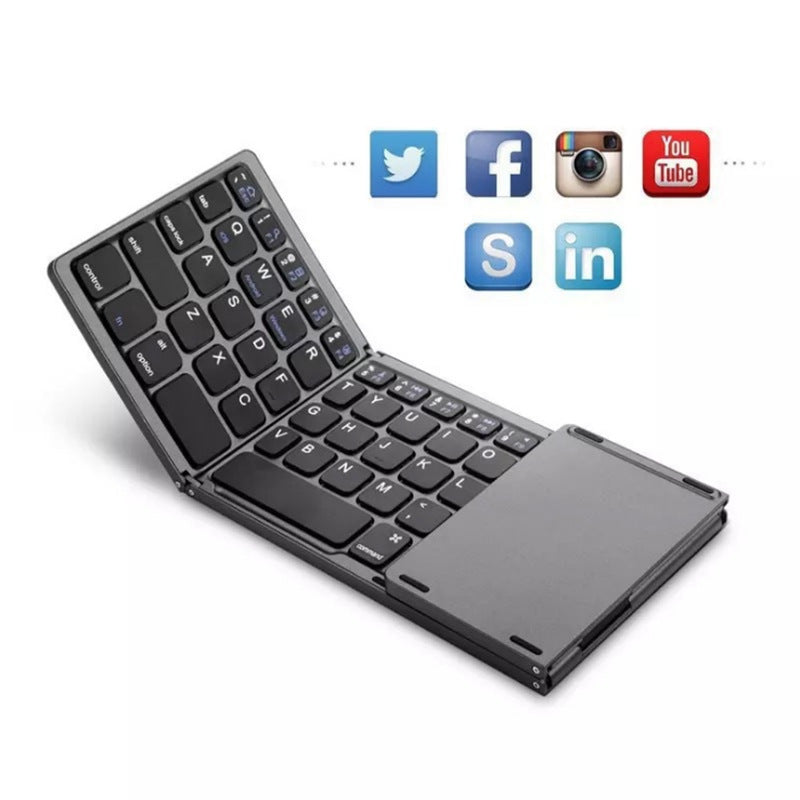 Mini clavier pliant tablette téléphone ordinateur sans fil pliable Bluetooth clavier multifonction bouton multifonction