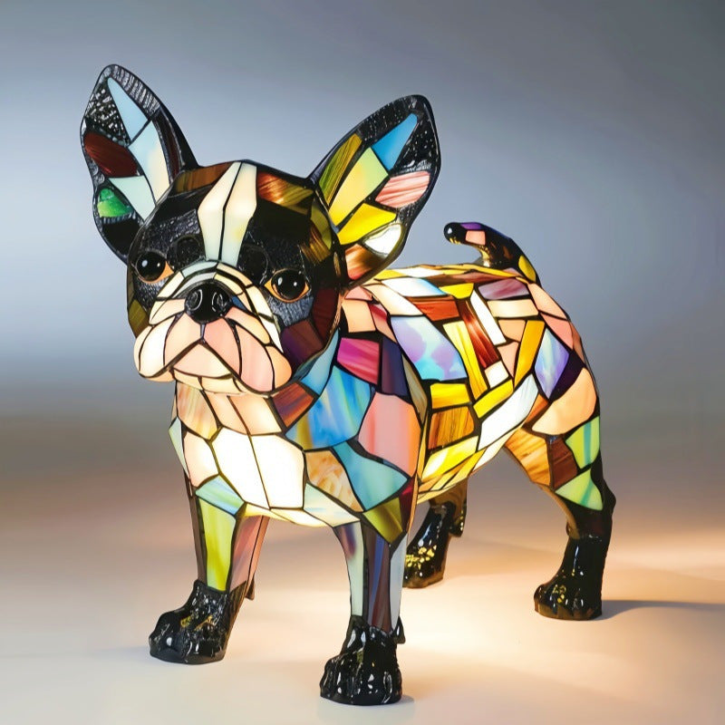 Veilleuse LED en résine animale, une jolie lampe de chevet pour les salons et les chambres.