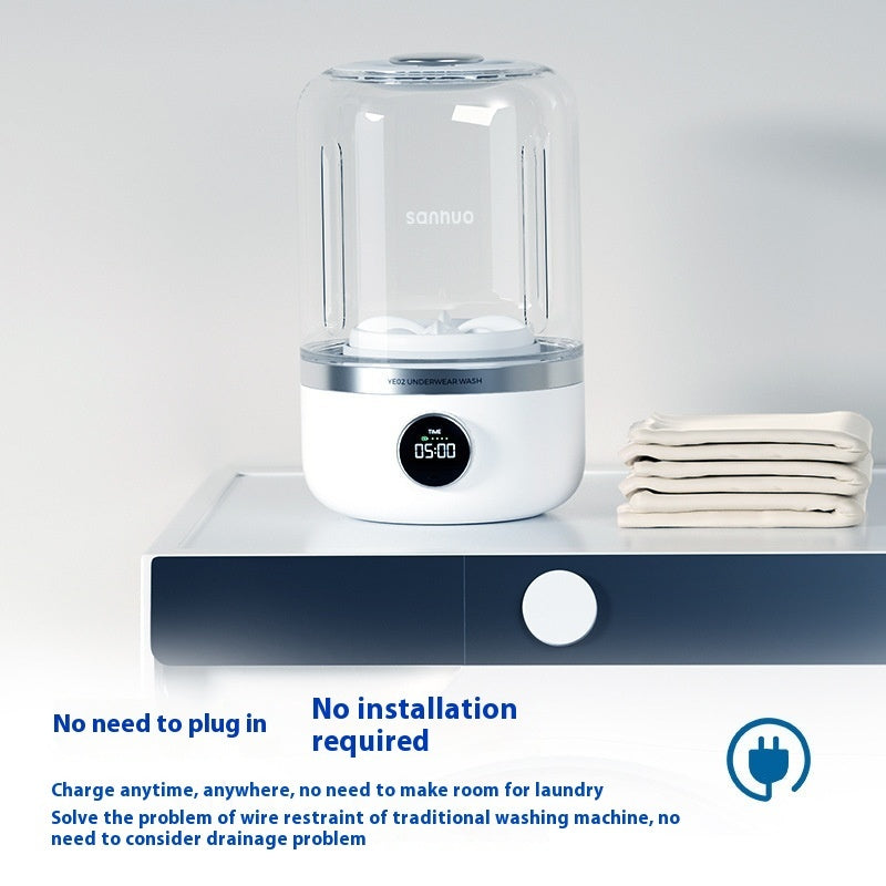 Mini machine à laver rechargeable sous-vêtements voyage portable