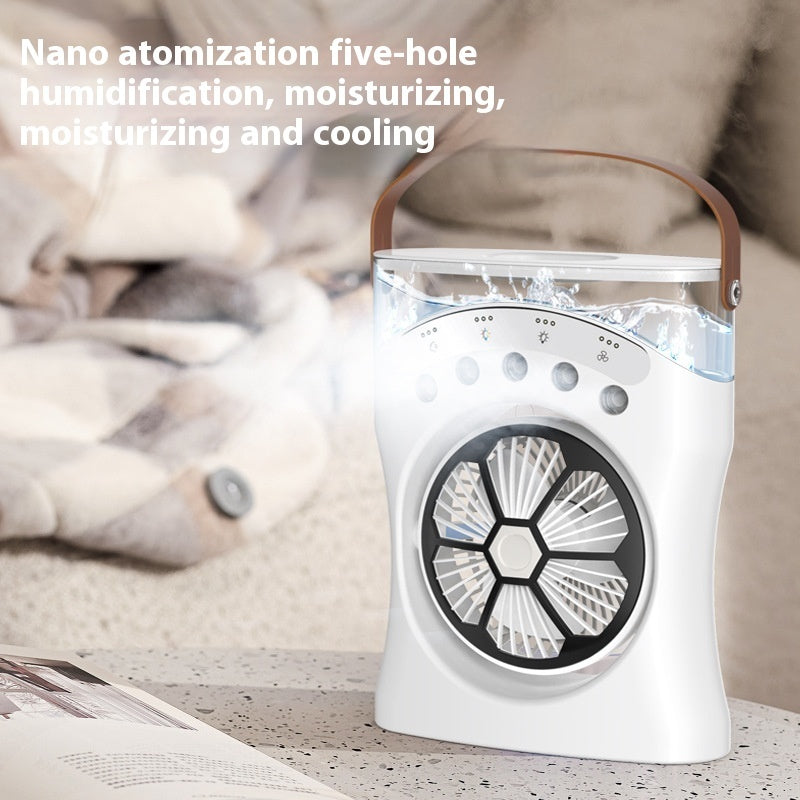 Ventilateur Portable Mini Humidificateur Portable Ventilateur De Pulvérisation D’Eau Ventilateur De RéglagVentilateur Portable Mini Humidificateur Portable Ventilateur De Pulvérisation D'Eau Ventilateur De Réglage De L'Air Rechargeable Pour Le Temps Chaud