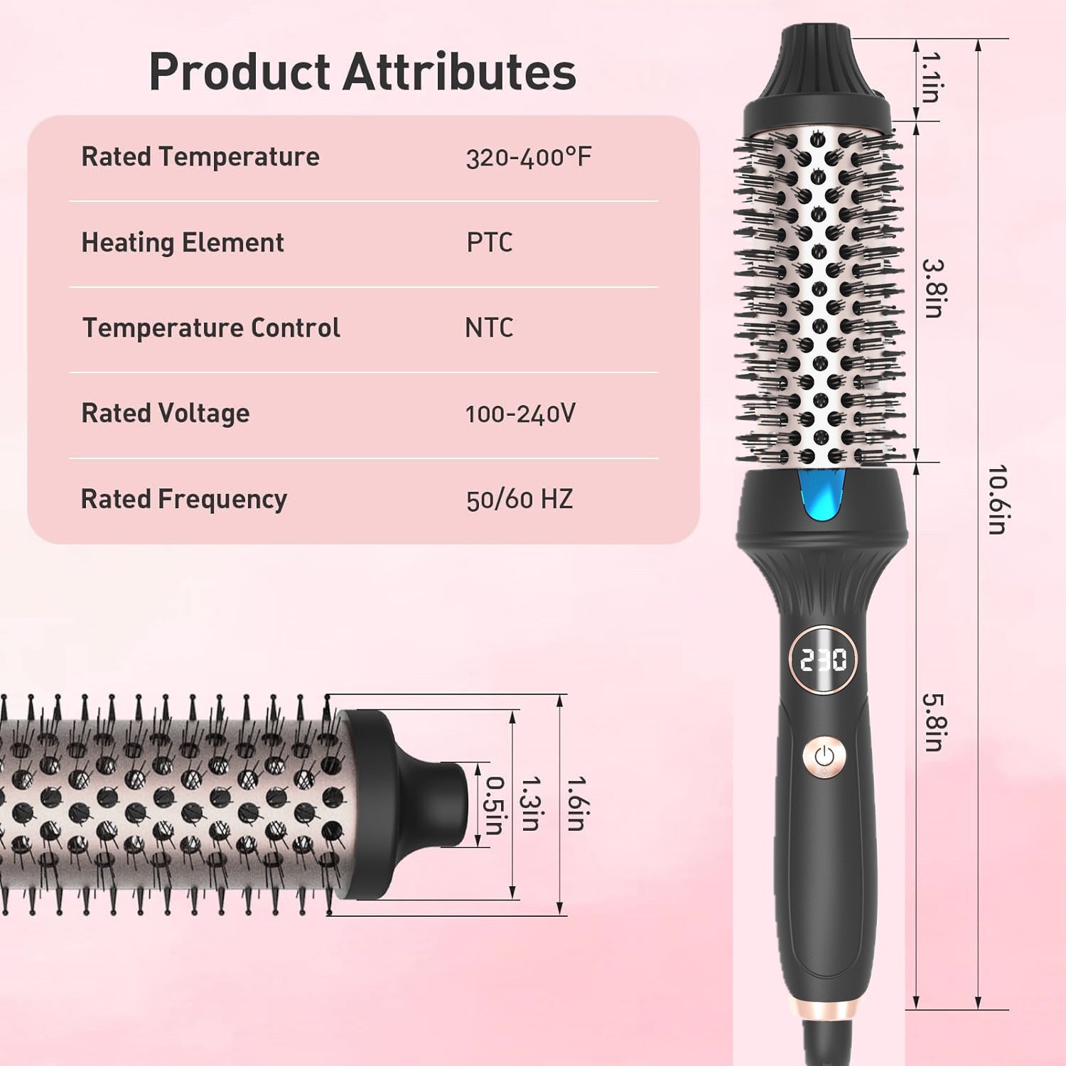 Nouveau cheveux Perm Hair Curler Lisseur et bigoudi Double usage Large Roll Inner Curl Bangs