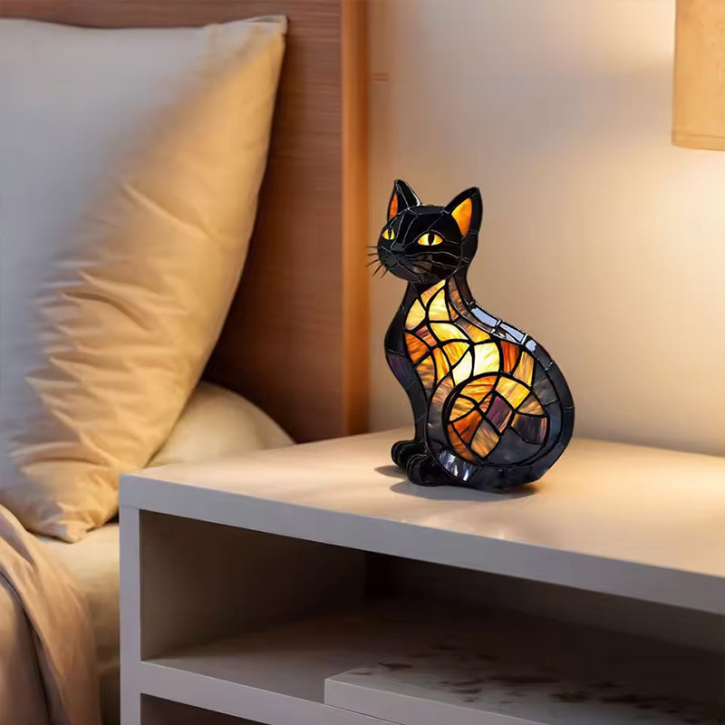 Veilleuse LED en résine animale, une jolie lampe de chevet pour les salons et les chambres.
