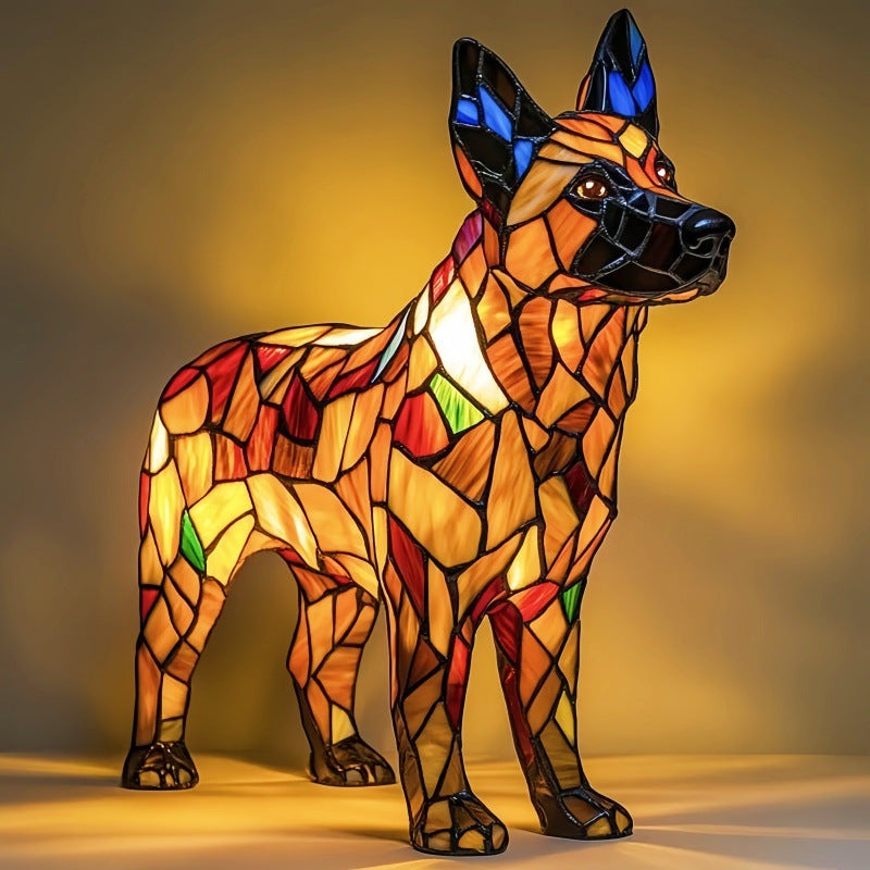 Veilleuse LED en résine animale, une jolie lampe de chevet pour les salons et les chambres.