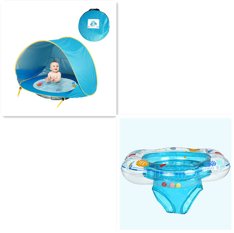 Tente de plage pour bébé Piscine d’ombrage portable Protection UV Abri solaire pour nourriTente de plage pour bébé Piscine d'ombrage portable Protection UV Abri solaire pour nourrissons Jouets d'extérieur Piscine pour enfants Tente de maison de jeu Jouets