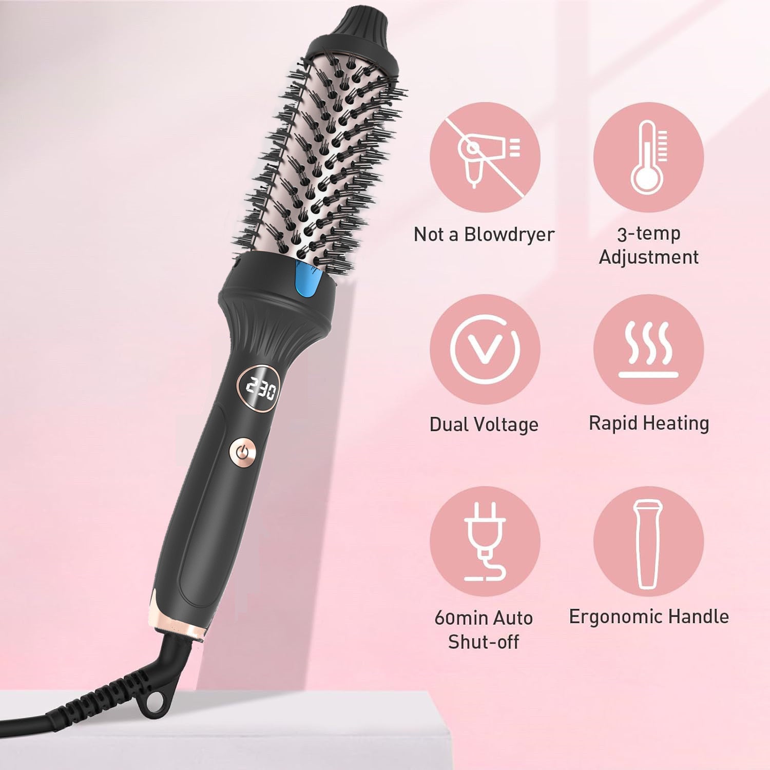 Nouveau cheveux Perm Hair Curler Lisseur et bigoudi Double usage Large Roll Inner Curl Bangs