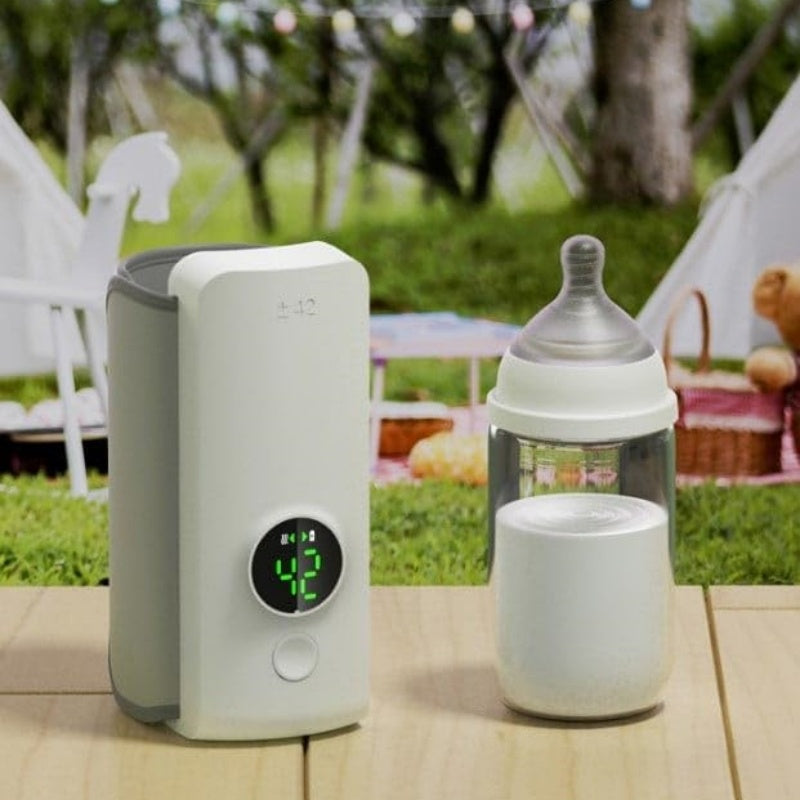 Chauffe-biberon rechargeable sans fil portable Sac de charge et de chauffage USB ChauChauffe-biberon rechargeable sans fil portable Sac de charge et de chauffage USB Chauffe-lait portable à température constante Housse d'isolation de bouteille universelle