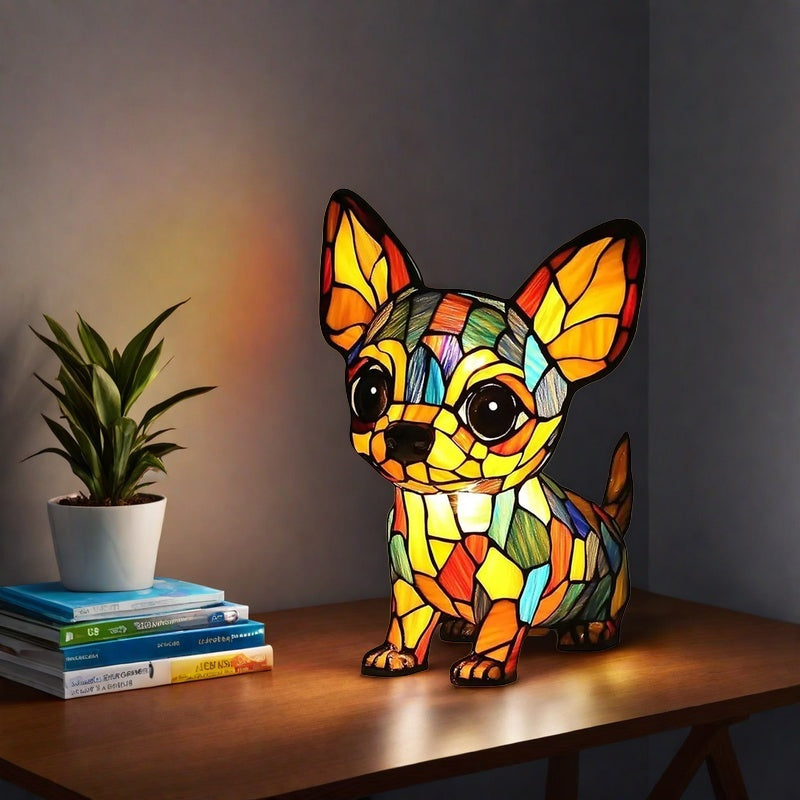 Veilleuse LED en résine animale, une jolie lampe de chevet pour les salons et les chambres.