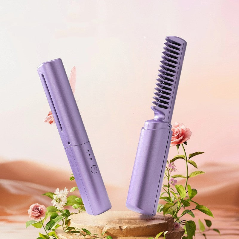 Peigne à friser sans fil professionnel, peigne à friser, à chauffage rapide, à lisser à ions négatifs, brosse à frisePeigne à friser sans fil professionnel, peigne à friser, à chauffage rapide, à lisser à ions négatifs, brosse à friser, outils de coiffure