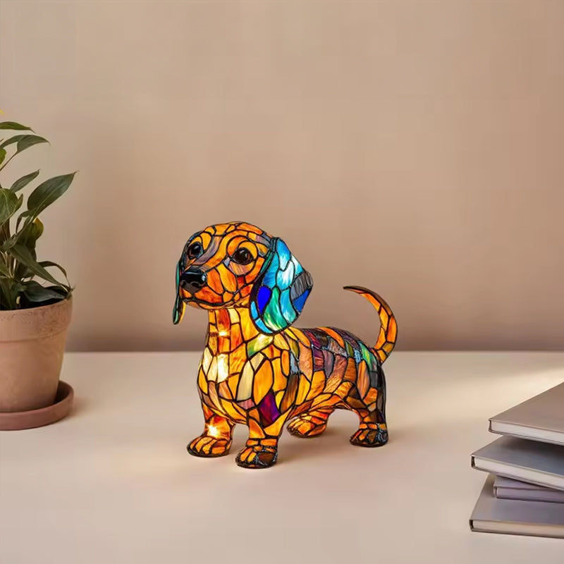 Veilleuse LED en résine animale, une jolie lampe de chevet pour les salons et les chambres.