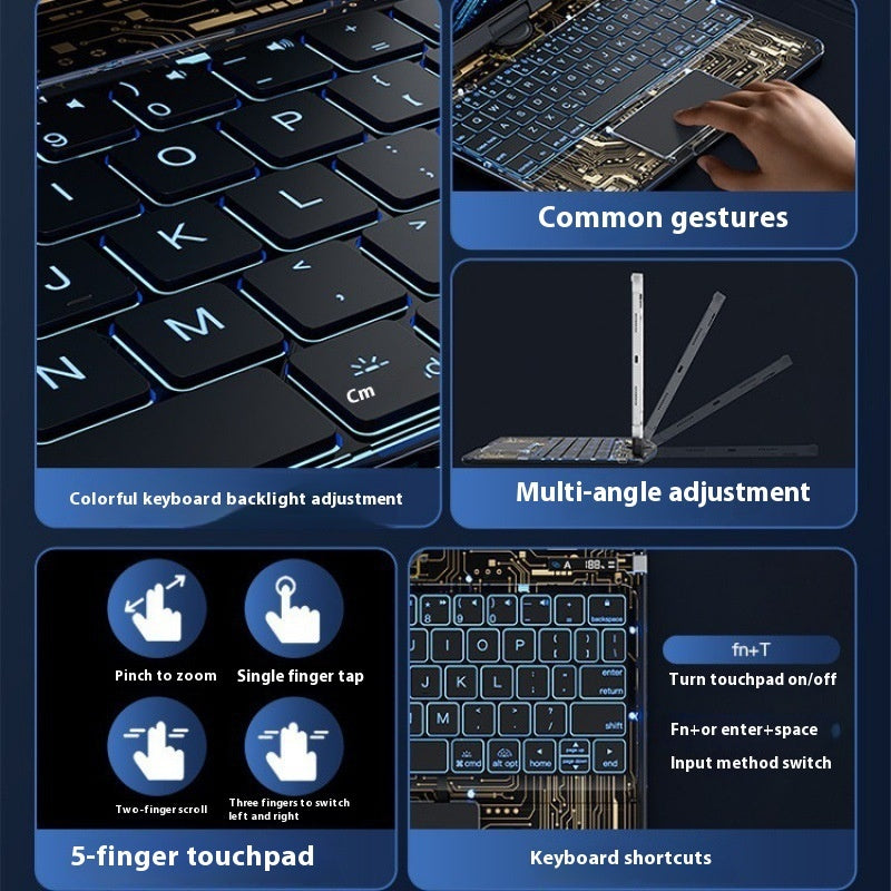 Clavier rotatif transparent pour étui de protection Air5 Tablet PC