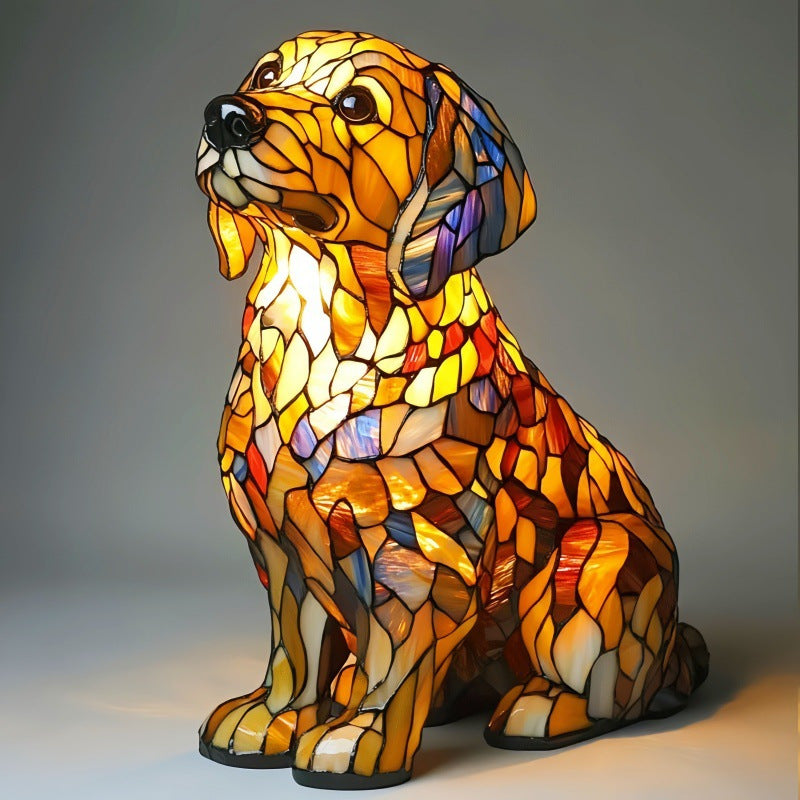 Veilleuse LED en résine animale, une jolie lampe de chevet pour les salons et les chambres.