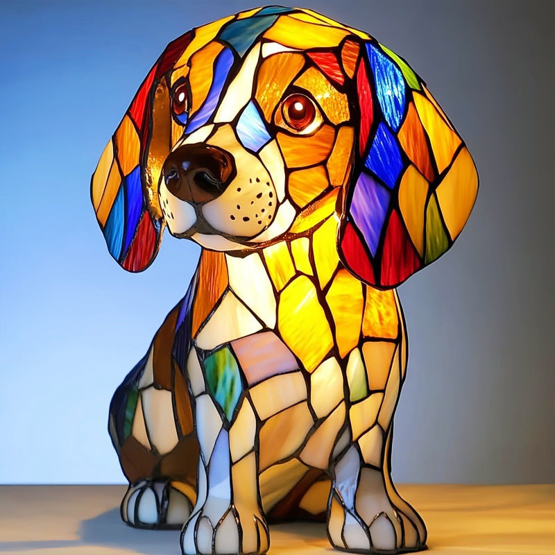 Veilleuse LED en résine animale, une jolie lampe de chevet pour les salons et les chambres.