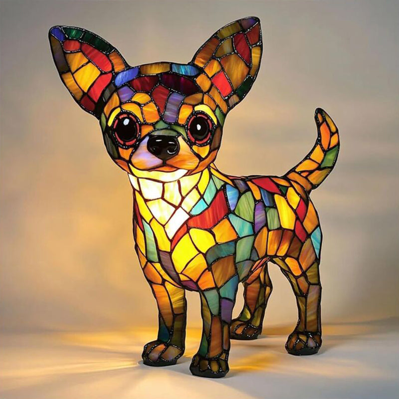 Veilleuse LED en résine animale, une jolie lampe de chevet pour les salons et les chambres.