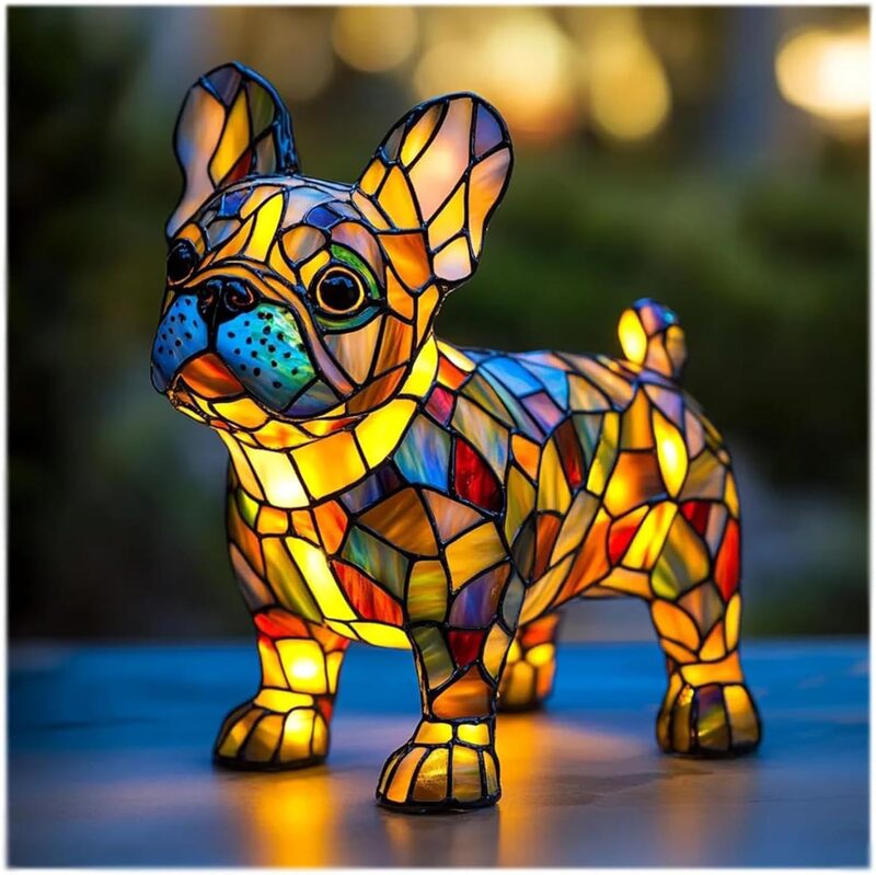 Veilleuse LED en résine animale, une jolie lampe de chevet pour les salons et les chambres.