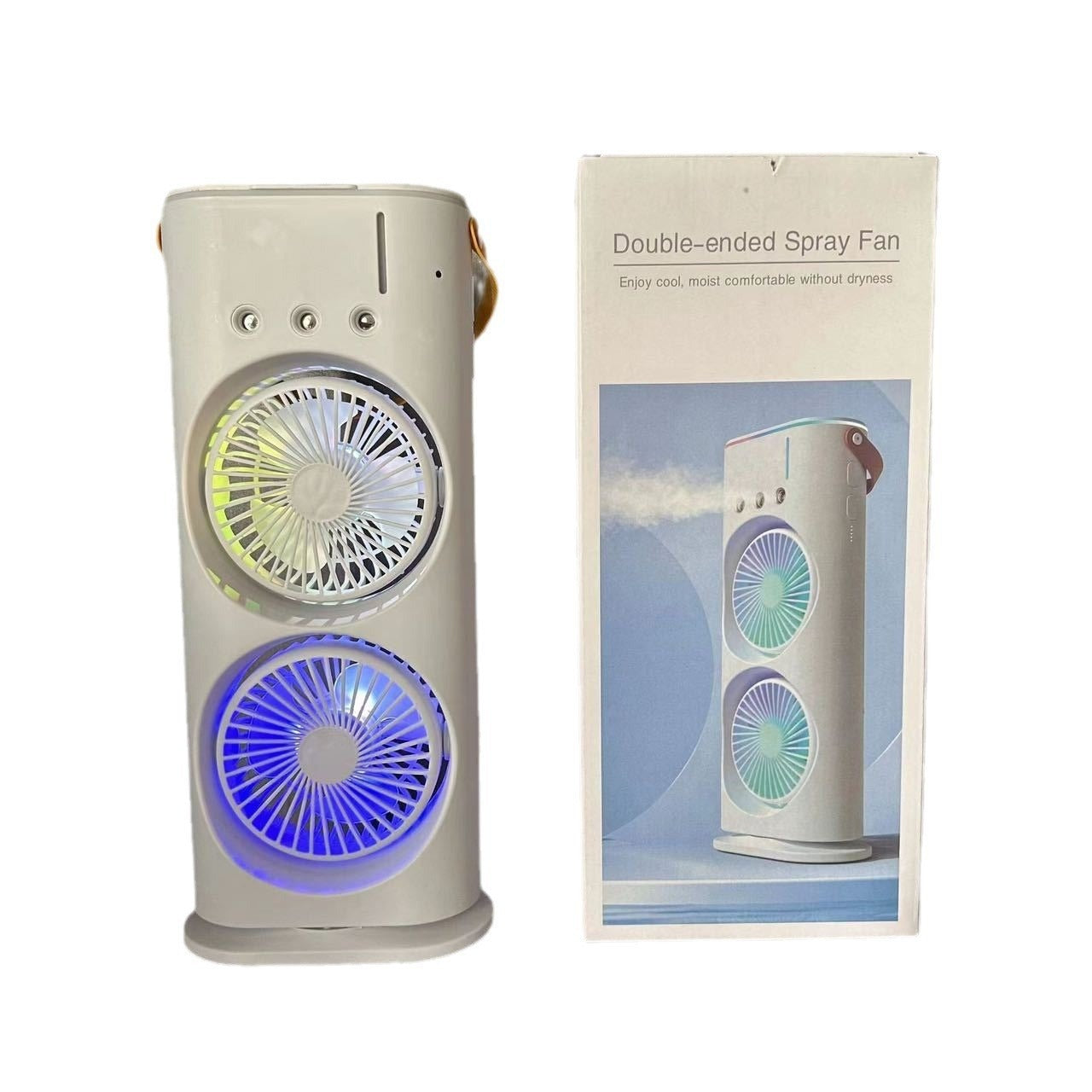 Ventilateur de refroidissement par pulvérisation à double tête à trois trous