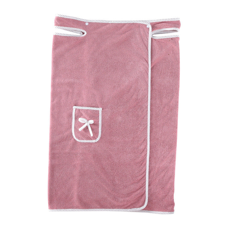 Vente en gros de serviettes de bain portables Bretelles Jupe de bain en polaire de corail