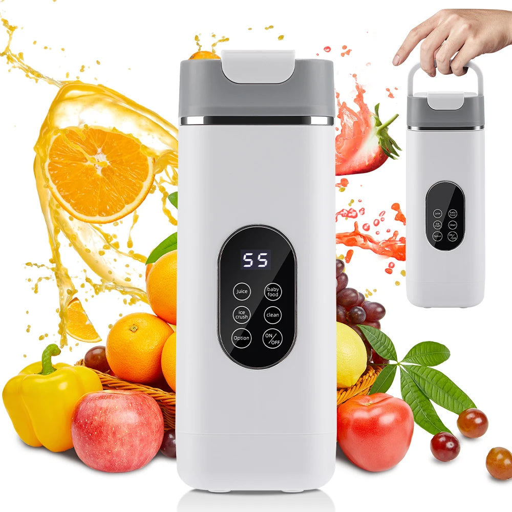 Presse-agrumes portable Mini mélangeur électrique Machine à jus multifonction Mélangeurs de fruits Extracteurs SmootPresse-agrumes portable Mini mélangeur électrique Machine à jus multifonction Mélangeurs de fruits Extracteurs Smoothies Mélangeur 12 lames