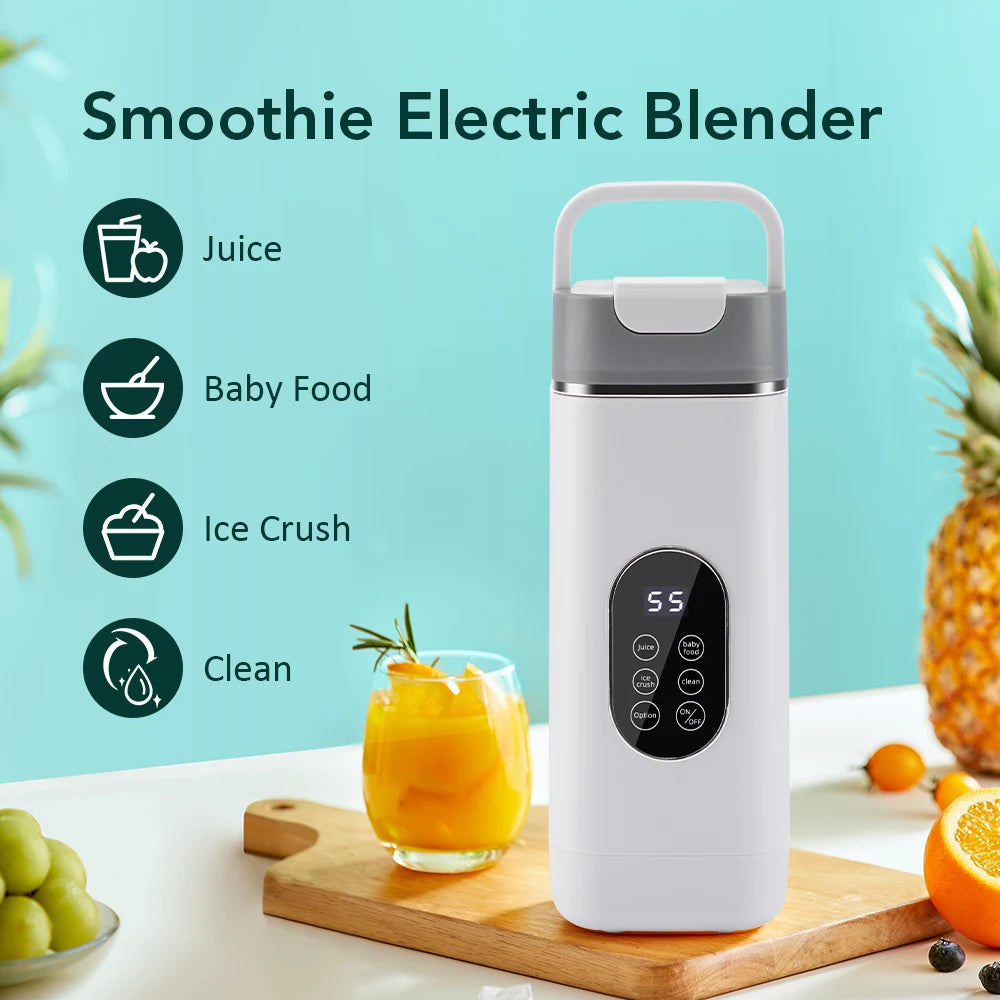 Presse-agrumes portable Mini mélangeur électrique Machine à jus multifonction Mélangeurs de fruits Extracteurs SmootPresse-agrumes portable Mini mélangeur électrique Machine à jus multifonction Mélangeurs de fruits Extracteurs Smoothies Mélangeur 12 lames