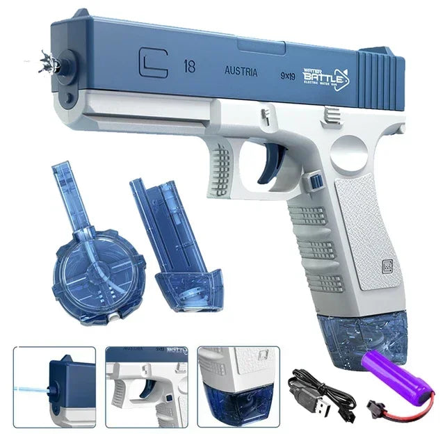 Pistolets à eau électriques pour adultes Puissante aspiration d’eau automatique Blasters d’eau Jouet de plage dPistolets à eau électriques pour adultes Puissante aspiration d'eau automatique Blasters d'eau Jouet de plage d'été pour garçons Cadeau d'enfant