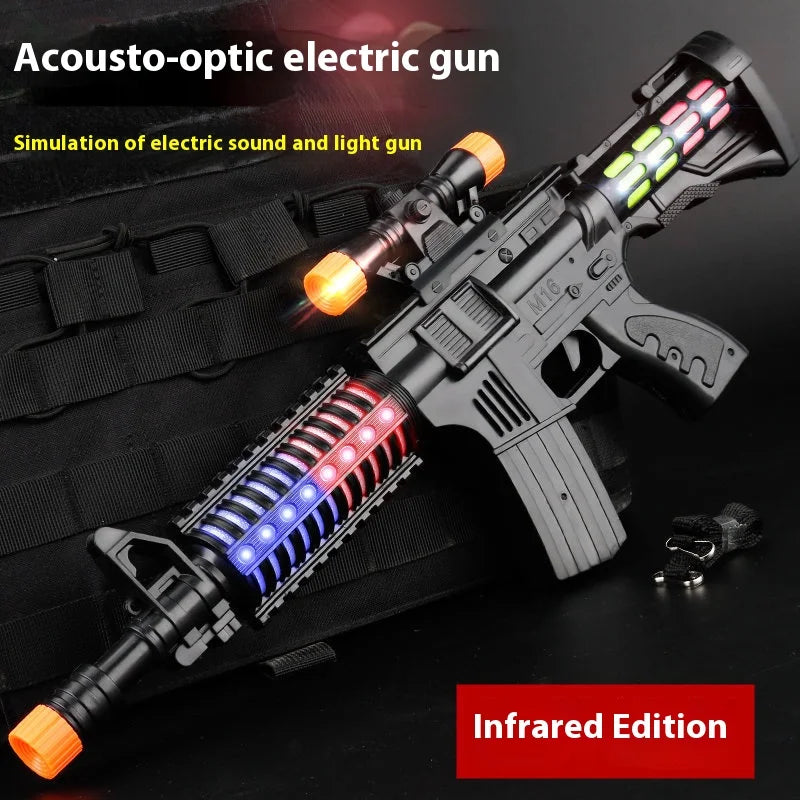 Pistolet jouet électrique pour enfants Pistolet à sous-matrinteuse Simulation sonPistolet jouet électrique pour enfants Pistolet à sous-matrinteuse Simulation sonore et lumineuse Pistolet à huit tons, approvisionnement du marché de nuit, jouet pour garçon