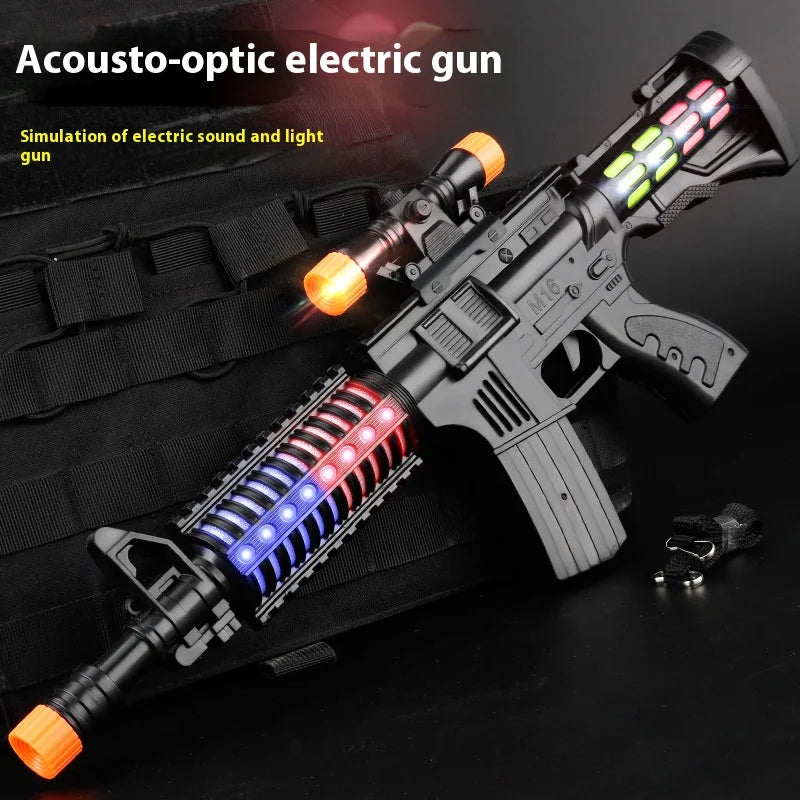 Pistolet jouet électrique pour enfants Pistolet à sous-matrinteuse Simulation sonPistolet jouet électrique pour enfants Pistolet à sous-matrinteuse Simulation sonore et lumineuse Pistolet à huit tons, approvisionnement du marché de nuit, jouet pour garçon