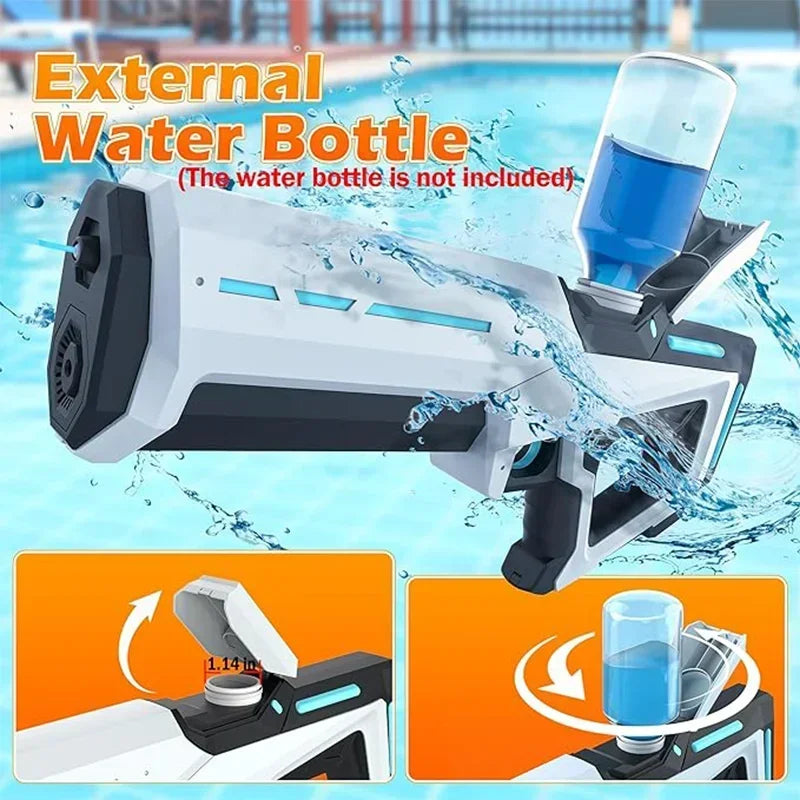 Pistolets à eau électriques pour adultes Puissante aspiration d’eau automatique Blasters d’eau Jouet de plage dPistolets à eau électriques pour adultes Puissante aspiration d'eau automatique Blasters d'eau Jouet de plage d'été pour garçons Cadeau d'enfant