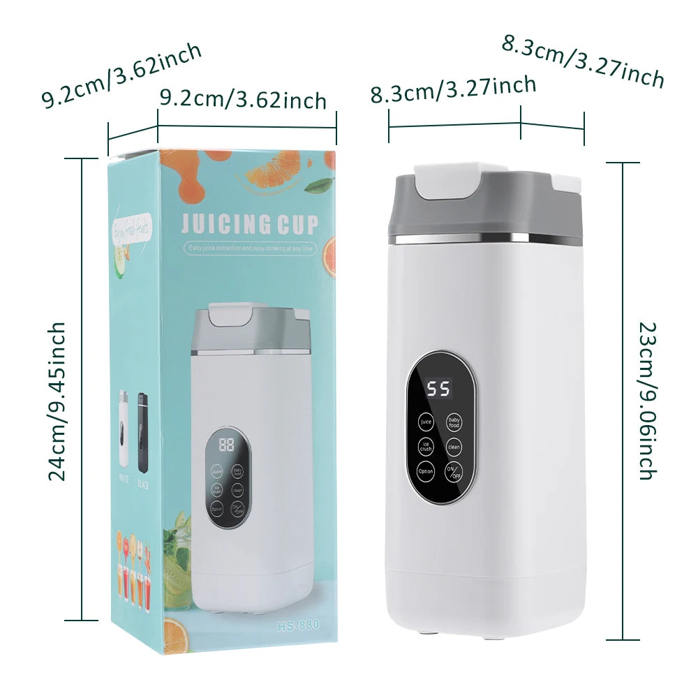 Presse-agrumes portable Mini mélangeur électrique Machine à jus multifonction Mélangeurs de fruits Extracteurs SmootPresse-agrumes portable Mini mélangeur électrique Machine à jus multifonction Mélangeurs de fruits Extracteurs Smoothies Mélangeur 12 lames