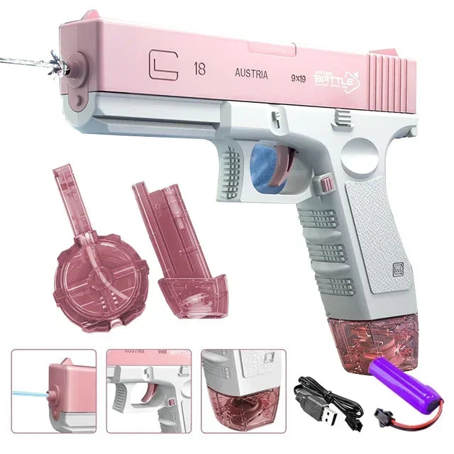 Pistolets à eau électriques pour adultes Puissante aspiration d’eau automatique Blasters d’eau Jouet de plage dPistolets à eau électriques pour adultes Puissante aspiration d'eau automatique Blasters d'eau Jouet de plage d'été pour garçons Cadeau d'enfant