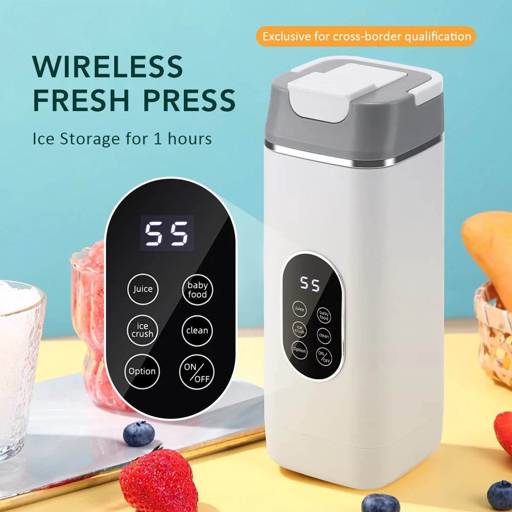 Presse-agrumes portable Mini mélangeur électrique Machine à jus multifonction Mélangeurs de fruits Extracteurs SmootPresse-agrumes portable Mini mélangeur électrique Machine à jus multifonction Mélangeurs de fruits Extracteurs Smoothies Mélangeur 12 lames