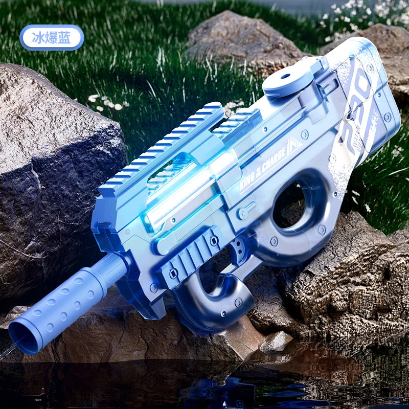 UZI P90 Pistolet à eau électrique Pistolet d’été Piscine extérieure Pistolet à eau Tir continu Combats d’eau pour adultes EnfaUZI P90 Pistolet à eau électrique Pistolet d'été Piscine extérieure Pistolet à eau Tir continu Combats d'eau pour adultes Enfants