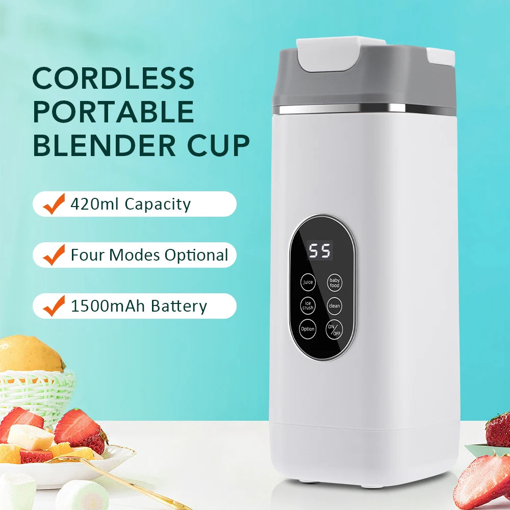 Presse-agrumes portable Mini mélangeur électrique Machine à jus multifonction Mélangeurs de fruits Extracteurs SmootPresse-agrumes portable Mini mélangeur électrique Machine à jus multifonction Mélangeurs de fruits Extracteurs Smoothies Mélangeur 12 lames