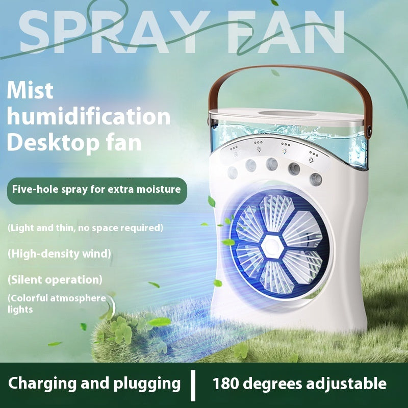 Ventilateur Portable Mini Humidificateur Portable Ventilateur De Pulvérisation D’Eau Ventilateur De RéglagVentilateur Portable Mini Humidificateur Portable Ventilateur De Pulvérisation D'Eau Ventilateur De Réglage De L'Air Rechargeable Pour Le Temps Chaud