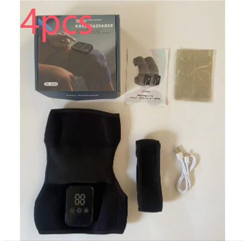 Nouveau masseur de vibration contrôlée par bouton de genouillère et compresse chaude