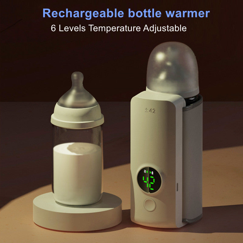 Chauffe-biberon rechargeable sans fil portable Sac de charge et de chauffage USB ChauChauffe-biberon rechargeable sans fil portable Sac de charge et de chauffage USB Chauffe-lait portable à température constante Housse d'isolation de bouteille universelle