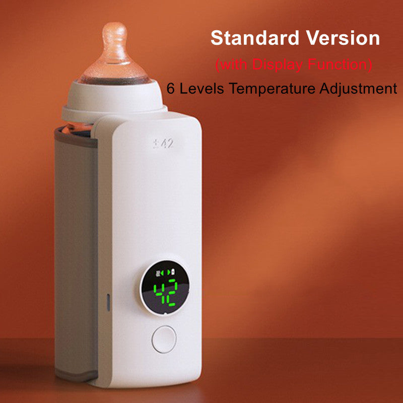 Chauffe-biberon rechargeable sans fil portable Sac de charge et de chauffage USB ChauChauffe-biberon rechargeable sans fil portable Sac de charge et de chauffage USB Chauffe-lait portable à température constante Housse d'isolation de bouteille universelle