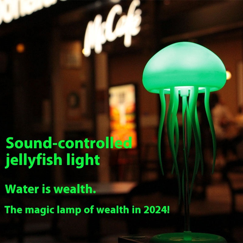 Lampe d’humeur de méduse LED Veilleuse de méduse Lampe de méduse portable Décorations de méduses Lampe de table intelligente pour bureau de chevet