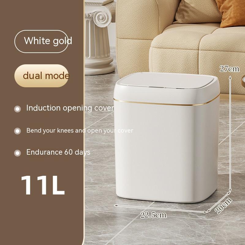 Poubelle intelligente avec couvercle pour chambre à couchePoubelle intelligente avec couvercle pour chambre à coucher et salon Boîte de rangement de cuisine Poubelle Induction Petite boîte de voiture Poubelle intelligente automatique Poubelle intelligente