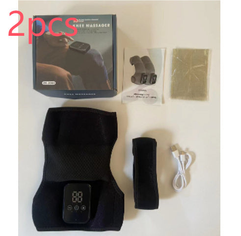 Nouveau masseur de vibration contrôlée par bouton de genouillère et compresse chaude
