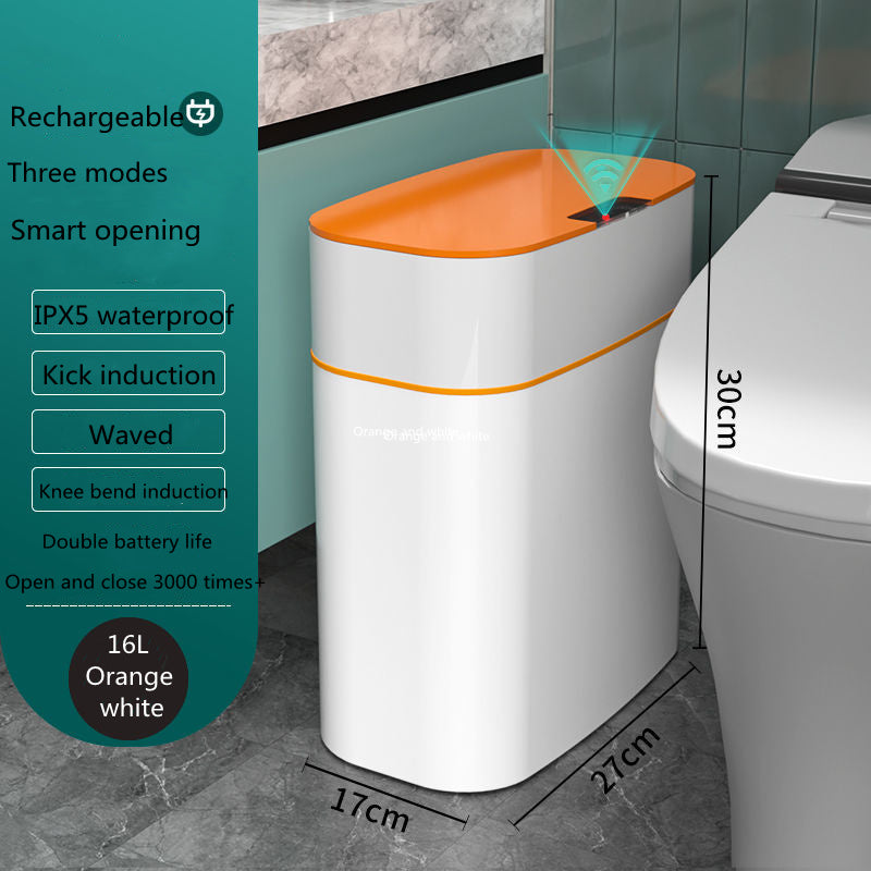 Poubelle intelligente avec couvercle pour chambre à couchePoubelle intelligente avec couvercle pour chambre à coucher et salon Boîte de rangement de cuisine Poubelle Induction Petite boîte de voiture Poubelle intelligente automatique Poubelle intelligente