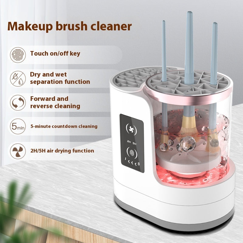 Nettoyant électrique pour pinceaux de maquillage Brosses de maquillage rechargeablesNettoyant électrique pour pinceaux de maquillage Brosses de maquillage rechargeables Outil de nettoyage Brosse de maquillage automatique Dispositif de support de nettoyage